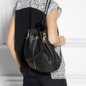 Elizabeth and James Black Leather Backpack
